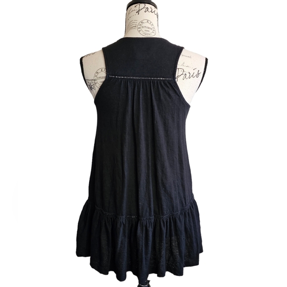 Anthropologie Malaga V-neck Black Tiered Tunic Size XS - Picture 4 of 13